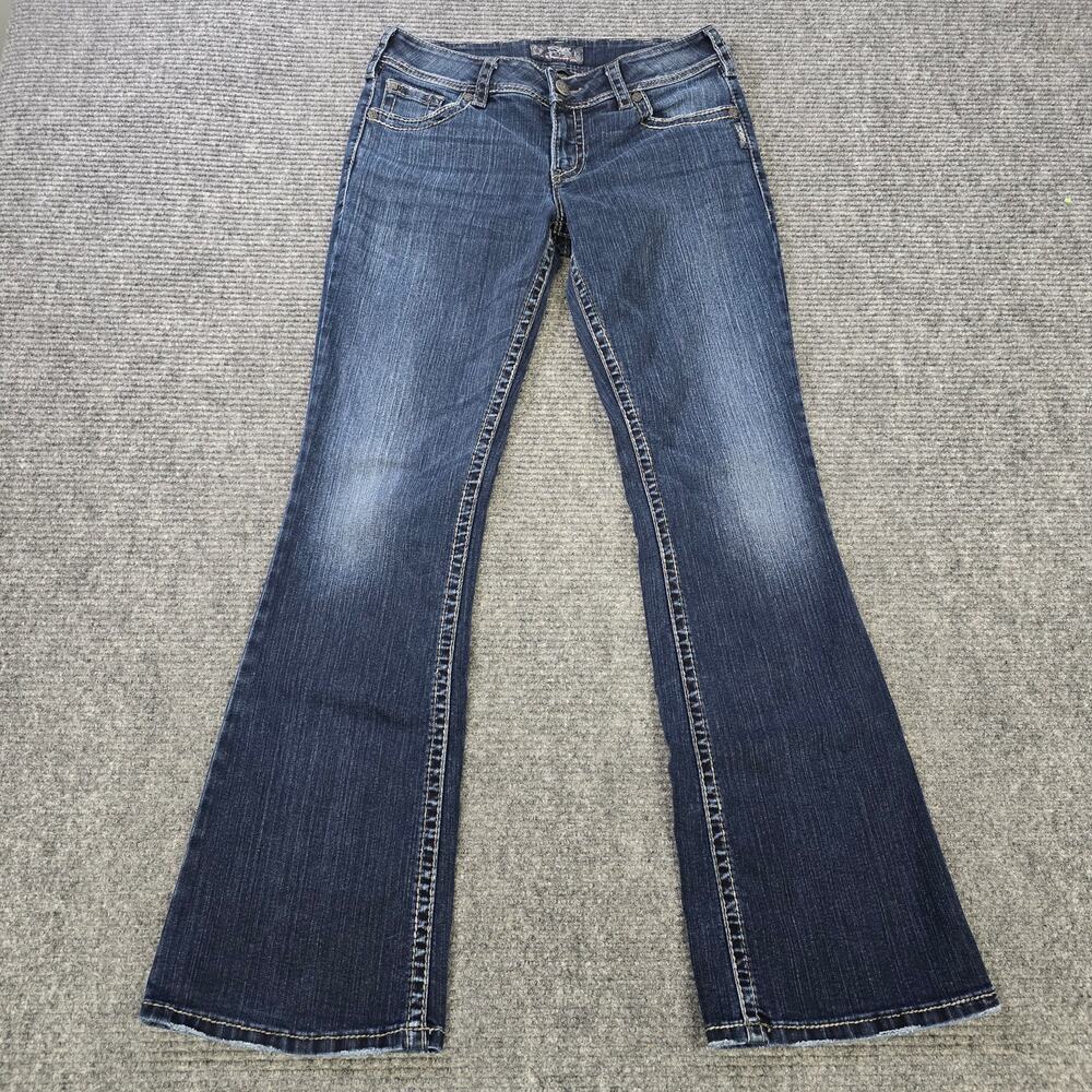 Silver Jeans Suki Surplus Womens 31x34 Blue Flare Stretch Y2K